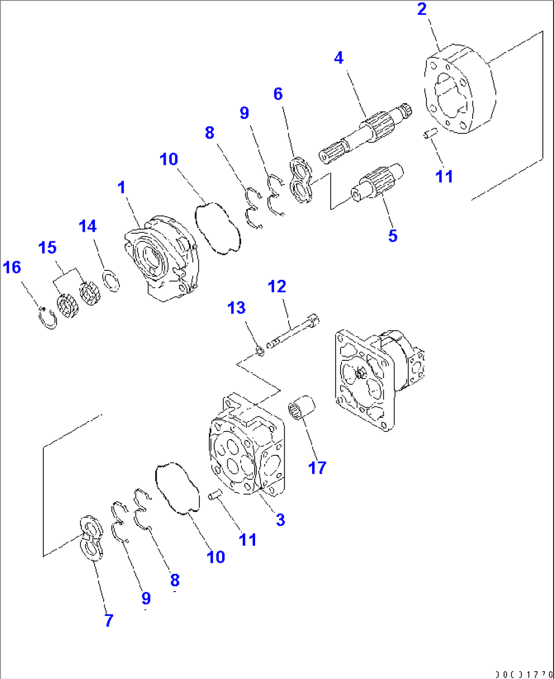 HYDRAULIC PUMP (INNER PARTS) (1/2) (FOR TORQUE CONVERTER)(#90001-)