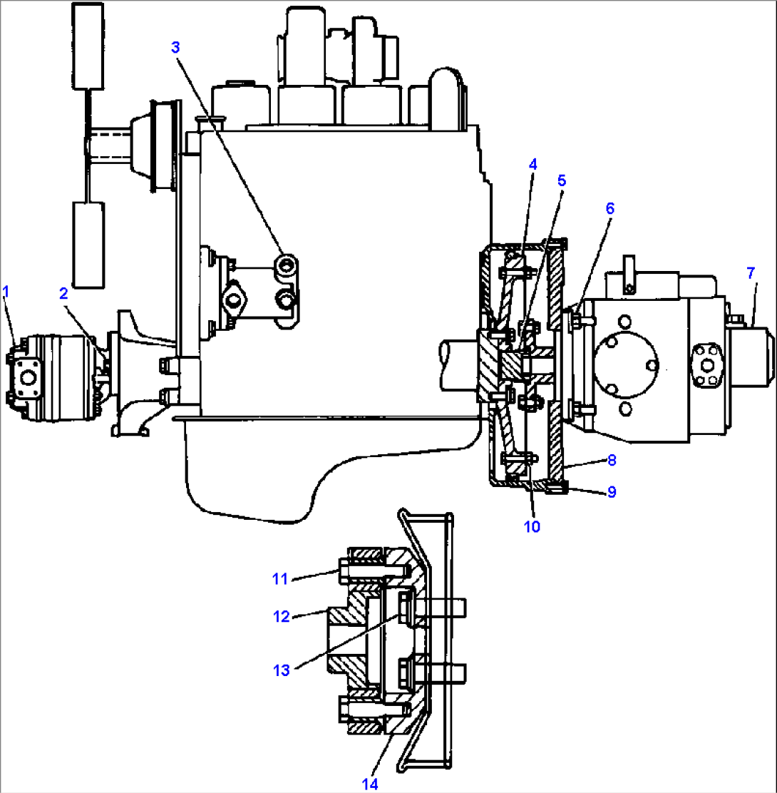 HYDROSTATIC & VIBRATOR PUMP MOUNTING