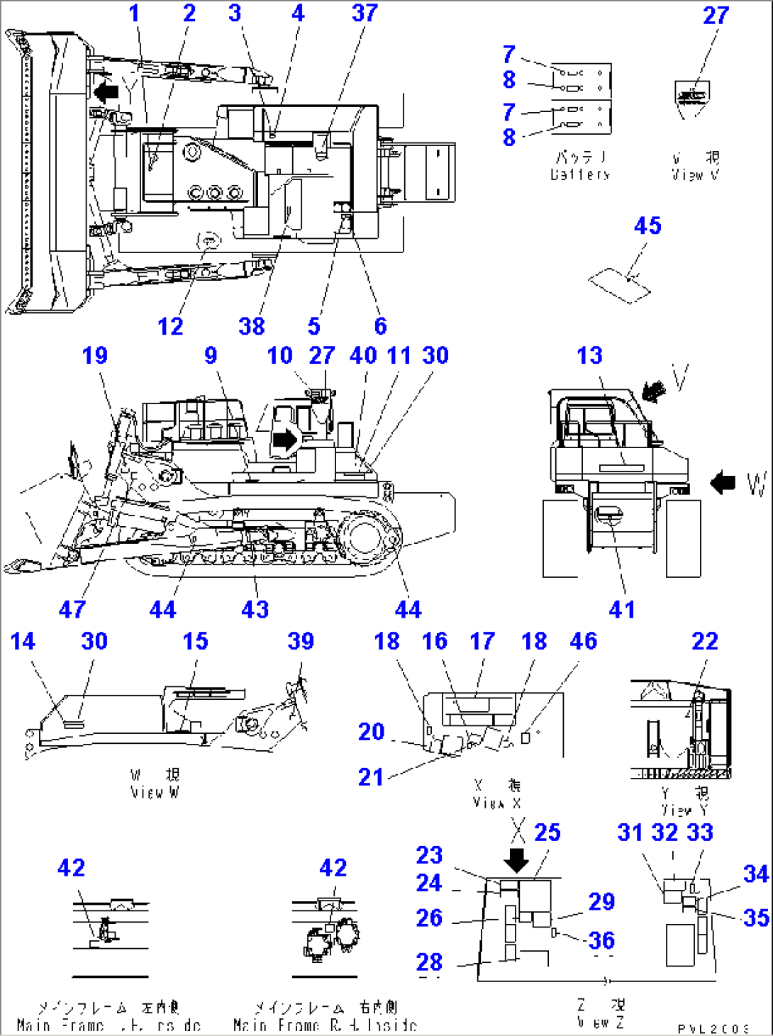 MARKS AND PLATES (ENGLISH) (SUPER DOZER)(#10012-)