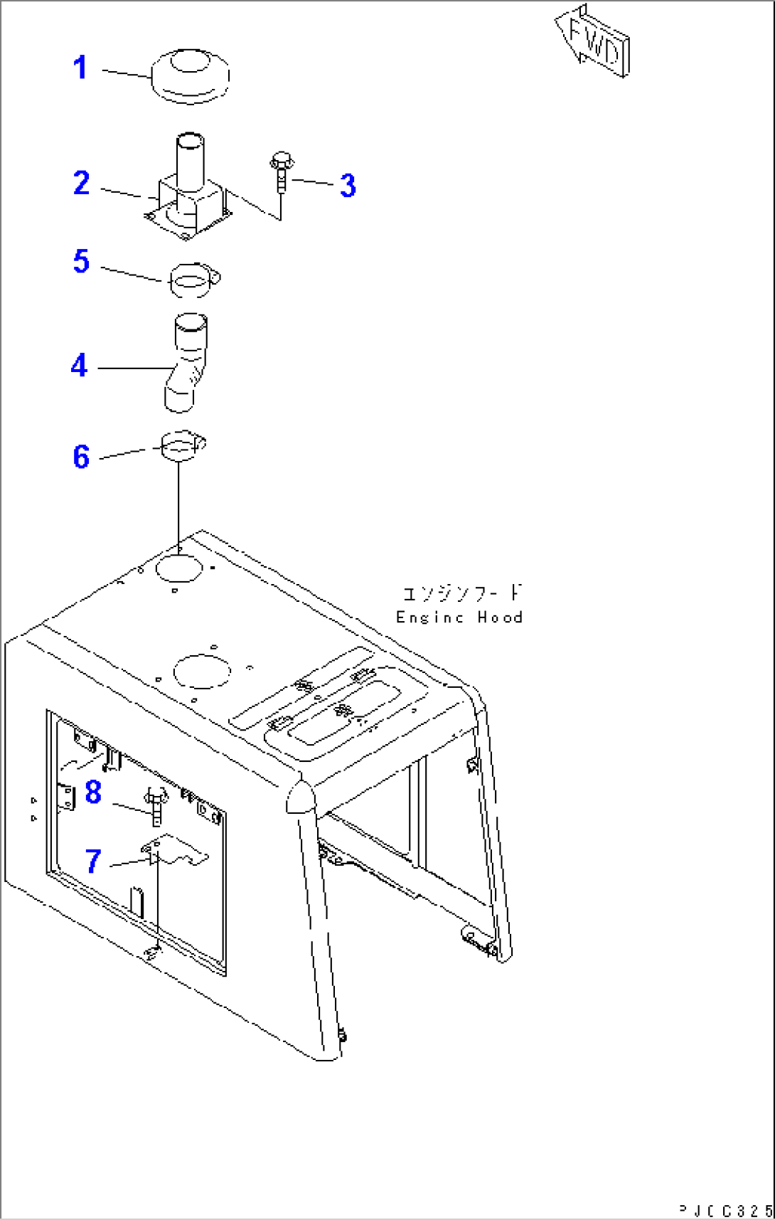 HOOD (AIR INTAKE EXTENSION)(#10001-12000)