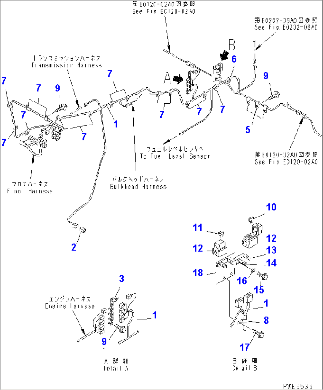 REAR HARNESS (REAR FRAME LINE) (ELECTRICAL GOVERNOR SPEC.)