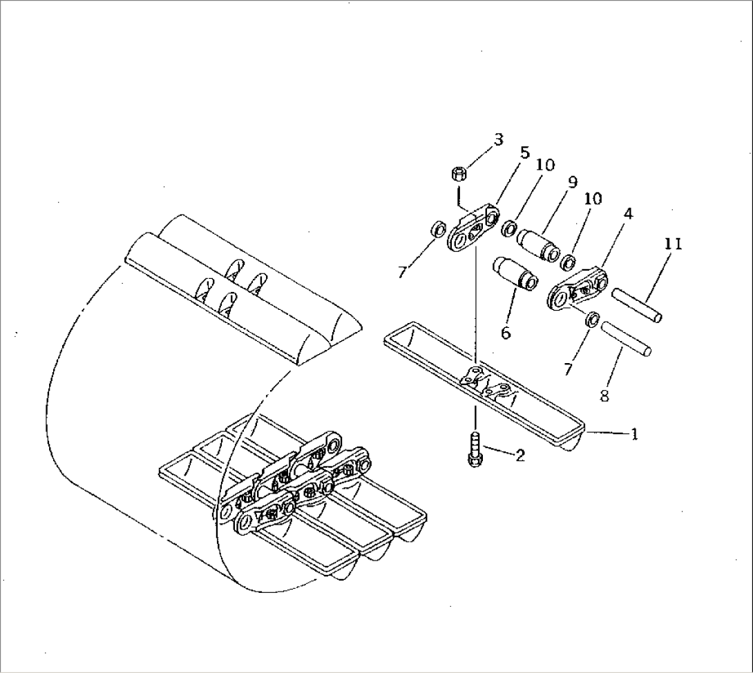 TRACK SHOE (MASTER PIN TYPE) (SWAMP TYPE)