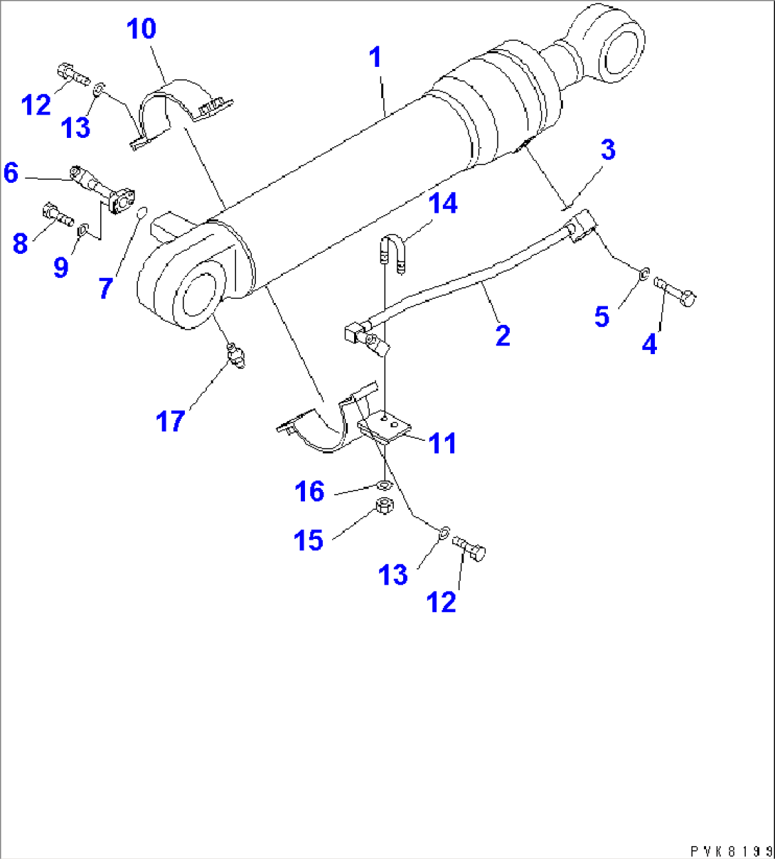 BOOM ADJUSTMENT CYLINDER (FOR 2-PIECES BOOM)