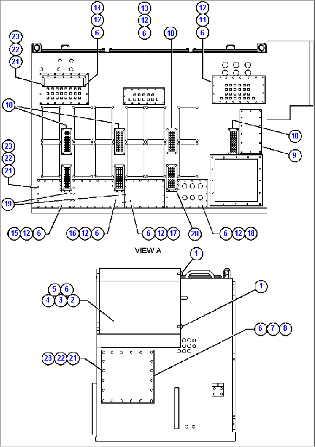 CONTROL CABINET (RIGHT SIDE & REAR VIEW)