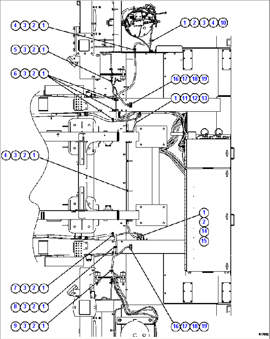 ELECTRICAL HARNESS ROUTING - FRONT PLATFORMS